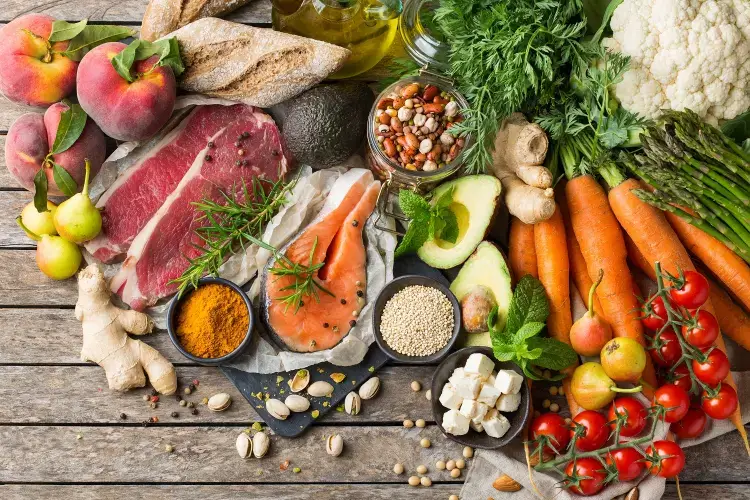 a group of food on a table